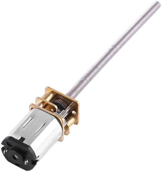 Motore a riduzione DC 6V - Asse di trasmissione M3 x 55 mm - Puleggie interamente metalliche - Alta coppia - 30 giri/min - Cassa di riduzione a 8 velocità - Motore a puleggie