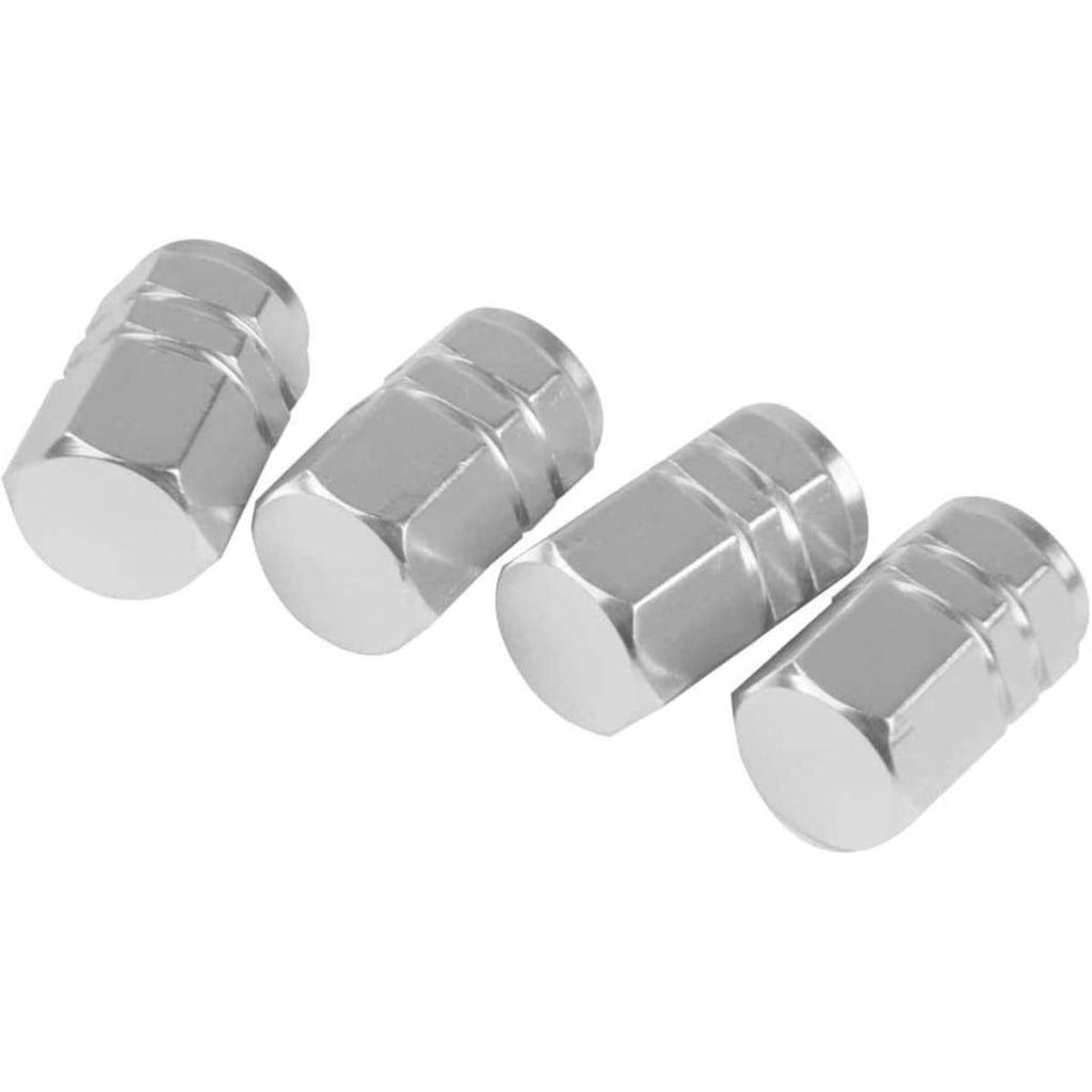 Set di 5 tappi per valvole Schrader per auto, robusti e resistenti Argento Dunlop