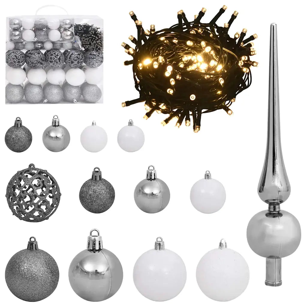 Albero di Natale Artificiale con Rami Pieghevoli Bianco 180 cm 3397483