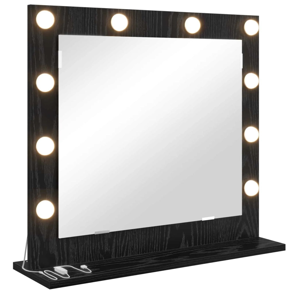 Specchio da Vanit¨¤-Specchio da Trucco Rovere Nero 60 x 55 x 18 cm