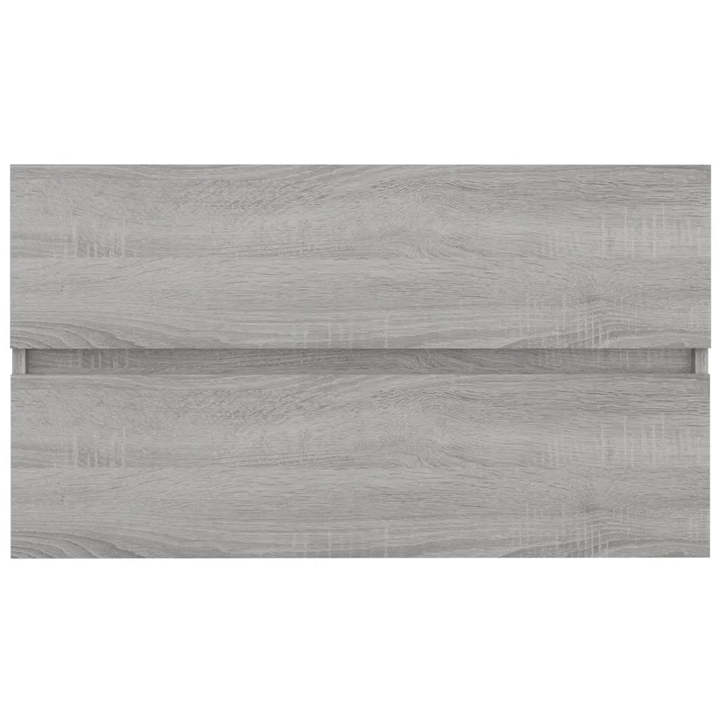 Set Mobili da Bagno 2 pz Grigio Sonoma in Legno Multistrato 815739