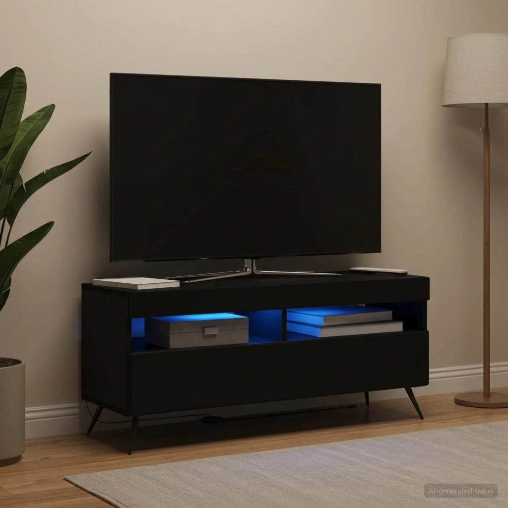 Mobile TV LED Nero Legno ingegnerizzato 897646
