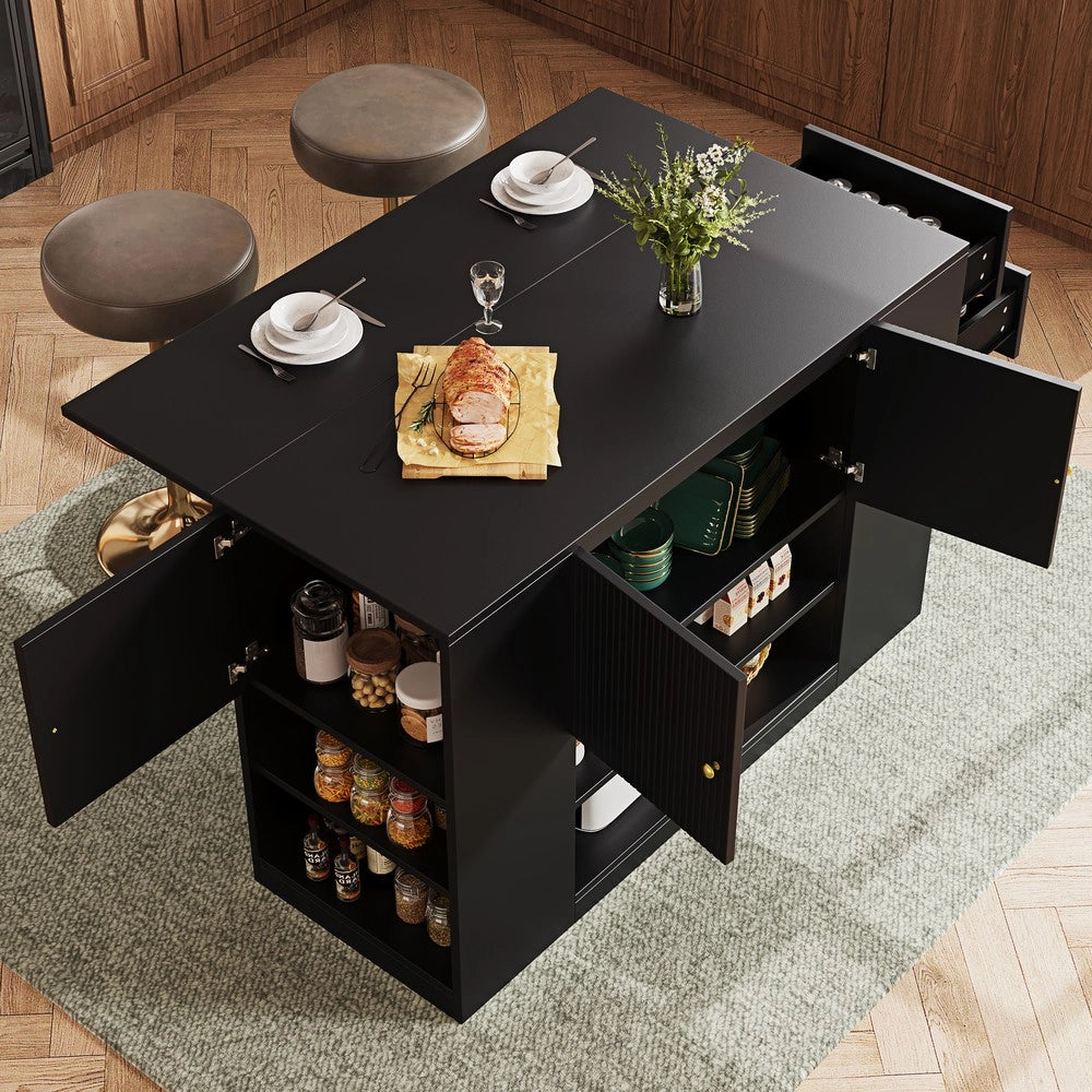 Credenza Cucina con Cassetti e Ripiani ¨C Xylo ¨C Nero