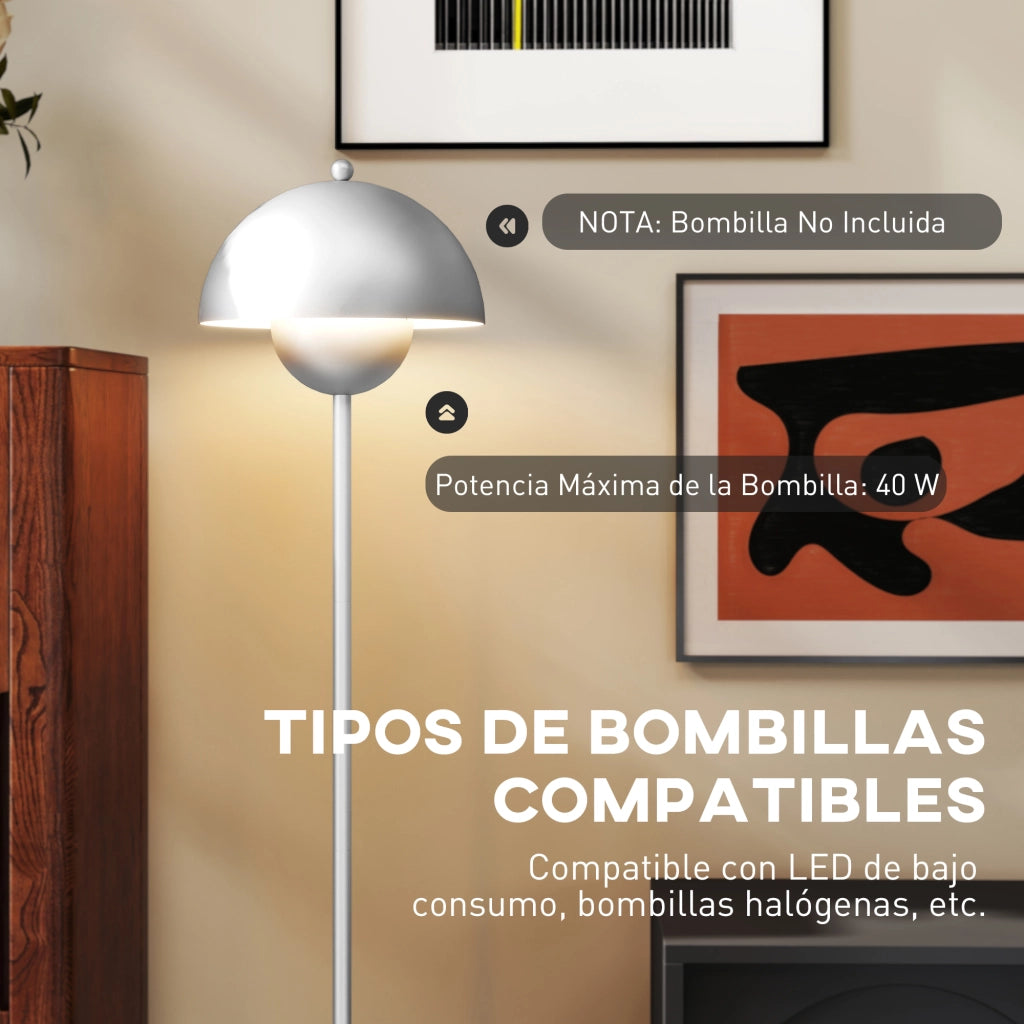 Lampada da Terra Moderna per Salotto ¨C zephmum ¨C Argento ?30x155 cm