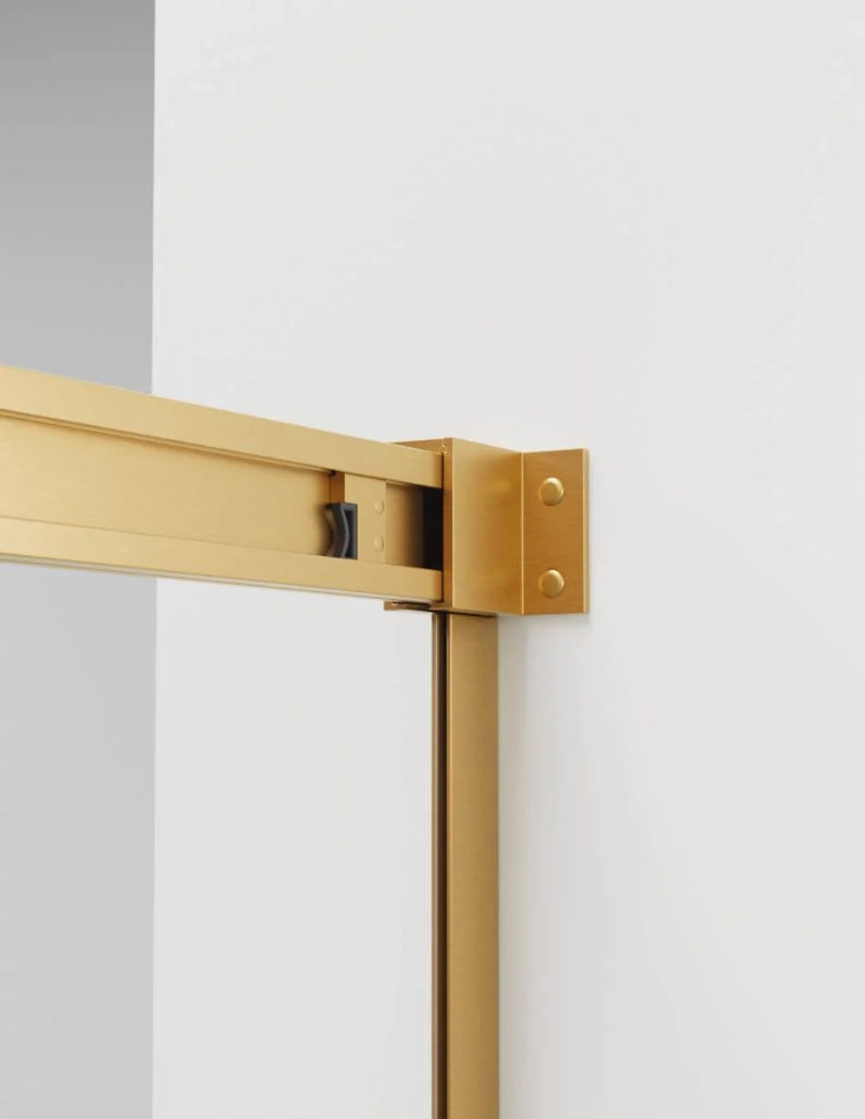 Box doccia ingresso angolare 2+2 THALASSA (BASIC) 100x75 cm Oro vetro trasparente