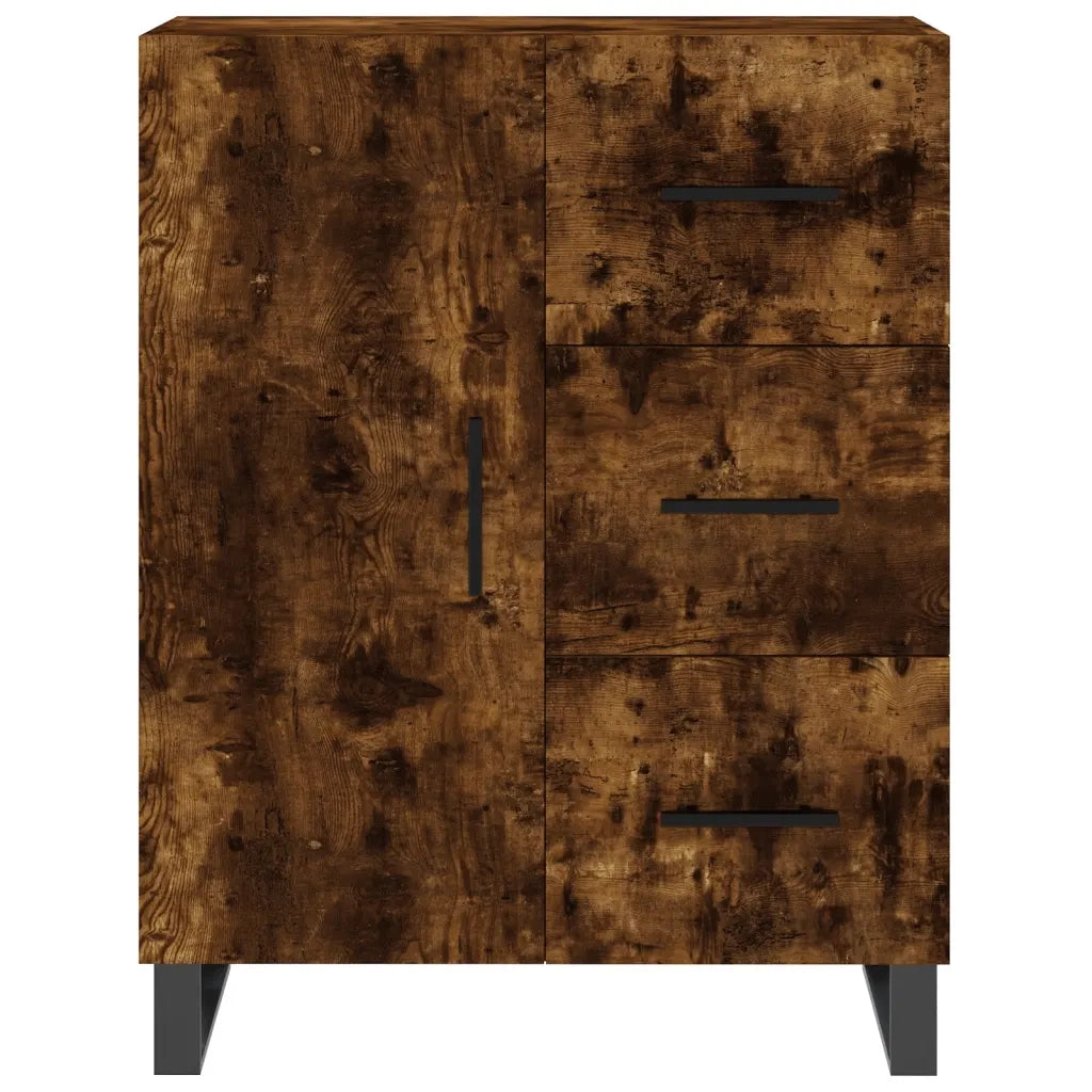 Credenza | Madia | Buffet da pranzo | Armadio da pranzo Rovere Fumo 69,5x34x180 cm in Legno Multistrato
