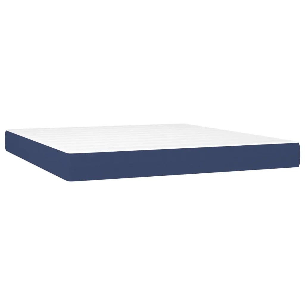 Giroletto a Molle con Materasso Blu 160x200 cm in Tessuto 3140231