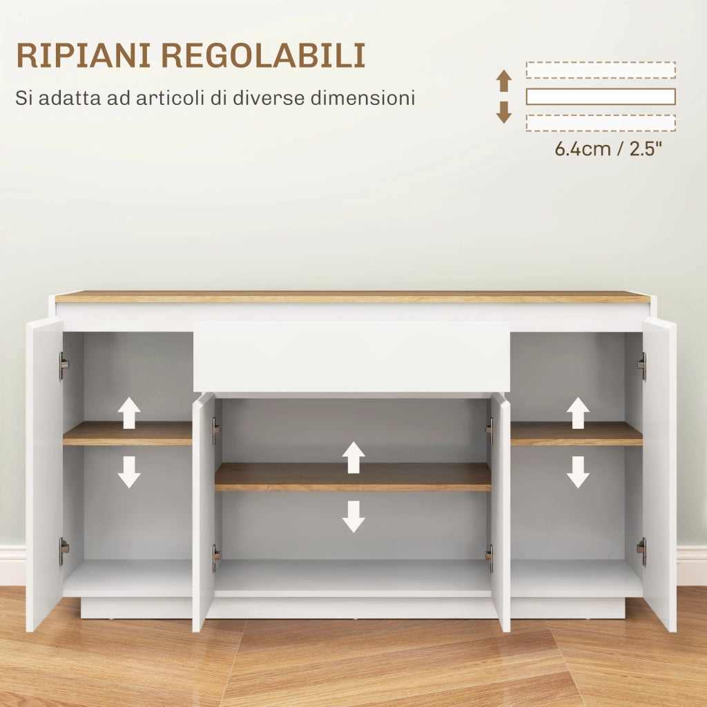 Credenza Bianca Moderna ¨C Minimal ¨C 140x40x75 cm