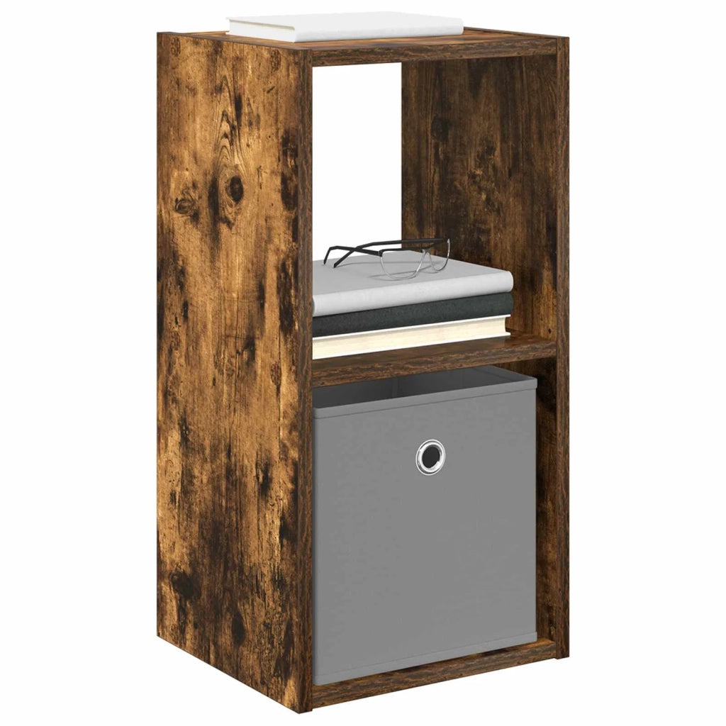 Comodino con cassetto 2 pcs Rovere fumé 30,5 x 27 x 59,5 cm 8000621