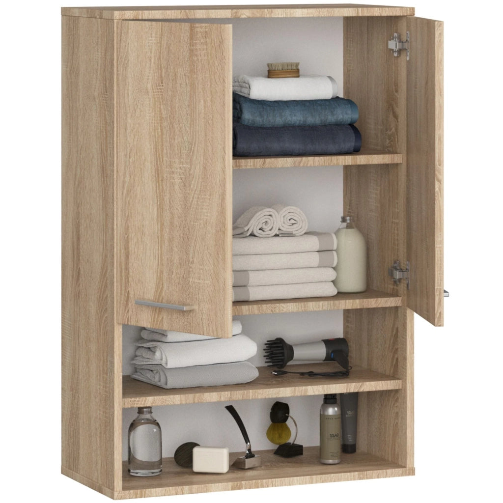 Mobile bagno sospeso AKORD FIN H934 W64 Quercia Sonoma 2 ante 64x94x30 cm