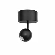 Mini Bora Surface 4,5W 38º 3000K Nero Opaco - Faretto LED sferico orientabile da soffitto - Beneito & Faure - Design Professionale