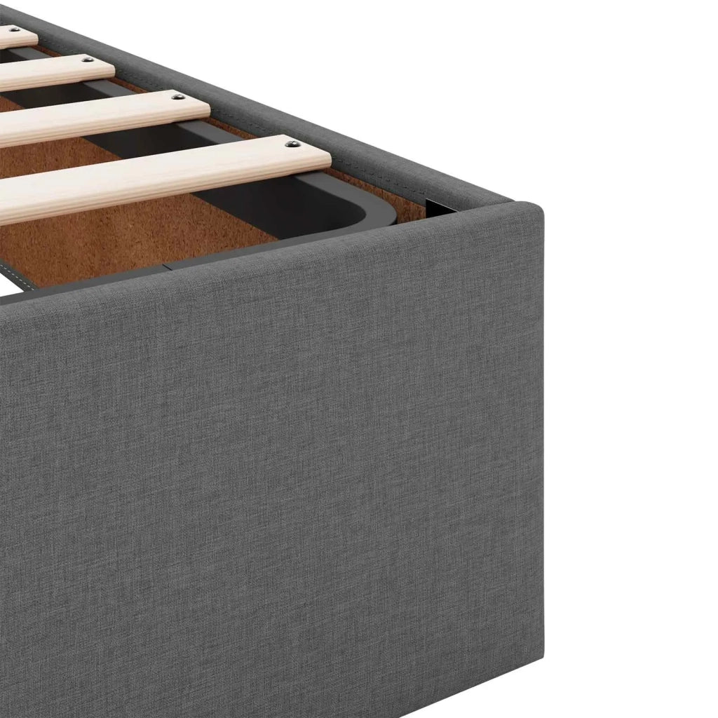 Struttura letto con materasso 2 pcs Grigio Sfumato Tessuto 3399495