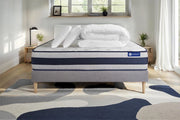 Pacchetto letto completo - Materasso 200x200cm + Box spring con doghe (kit) + 2 cuscini + Piumino - Actimemo Ergo