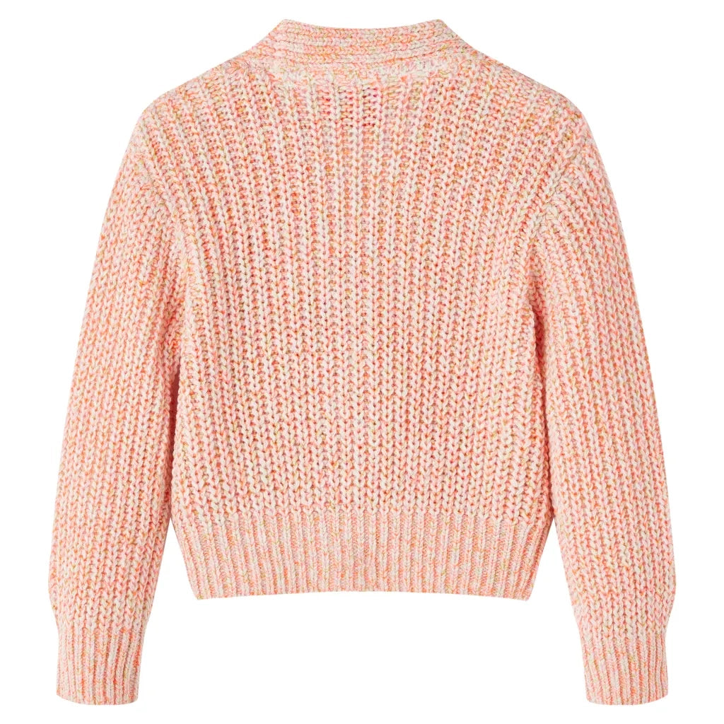 Cardigan da Bambina Lavorato a Maglia Rosa Misto 104 CFW7896221