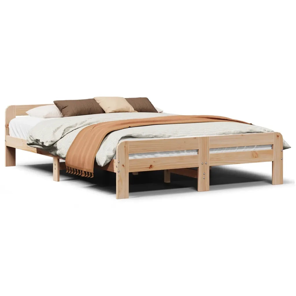 Letto senza Materasso 150x200 cm in Legno Massello di Pino 855469