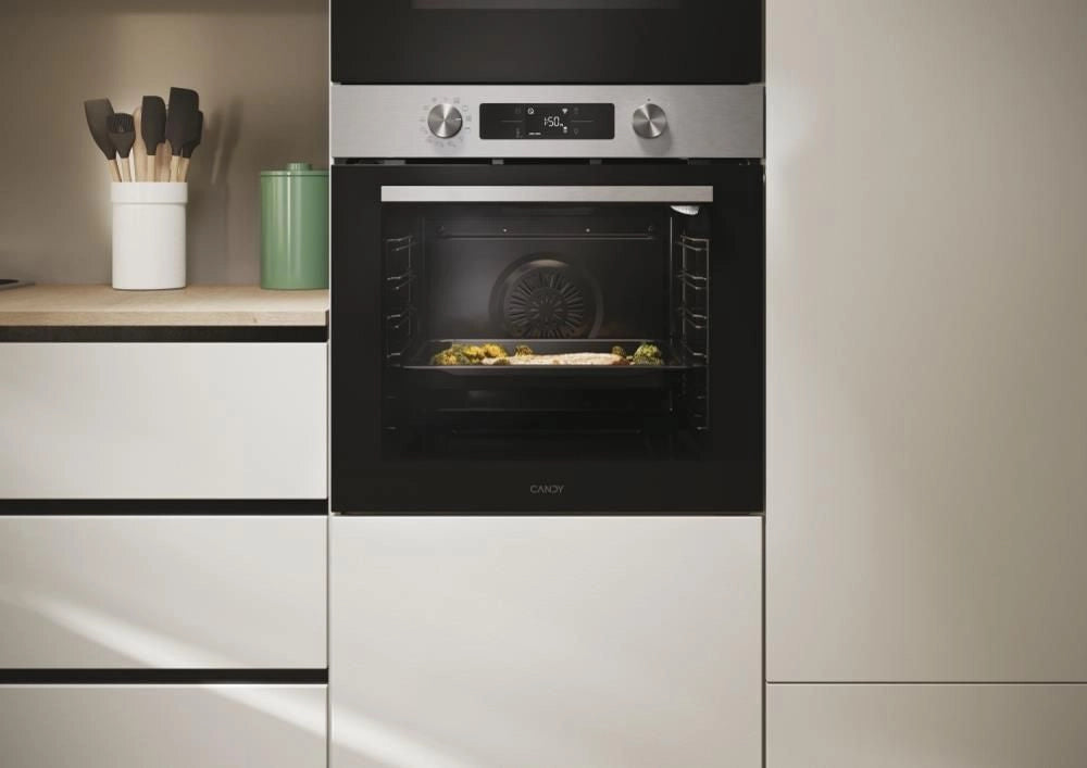 Candy CA6 N5B3EHTX Forno da incasso Elettrico Multifunzione 78 L Classe A++ Easy Steam Wi-Fi hOn 11 Programmi (60x60x60 cm) colore Nero Inox