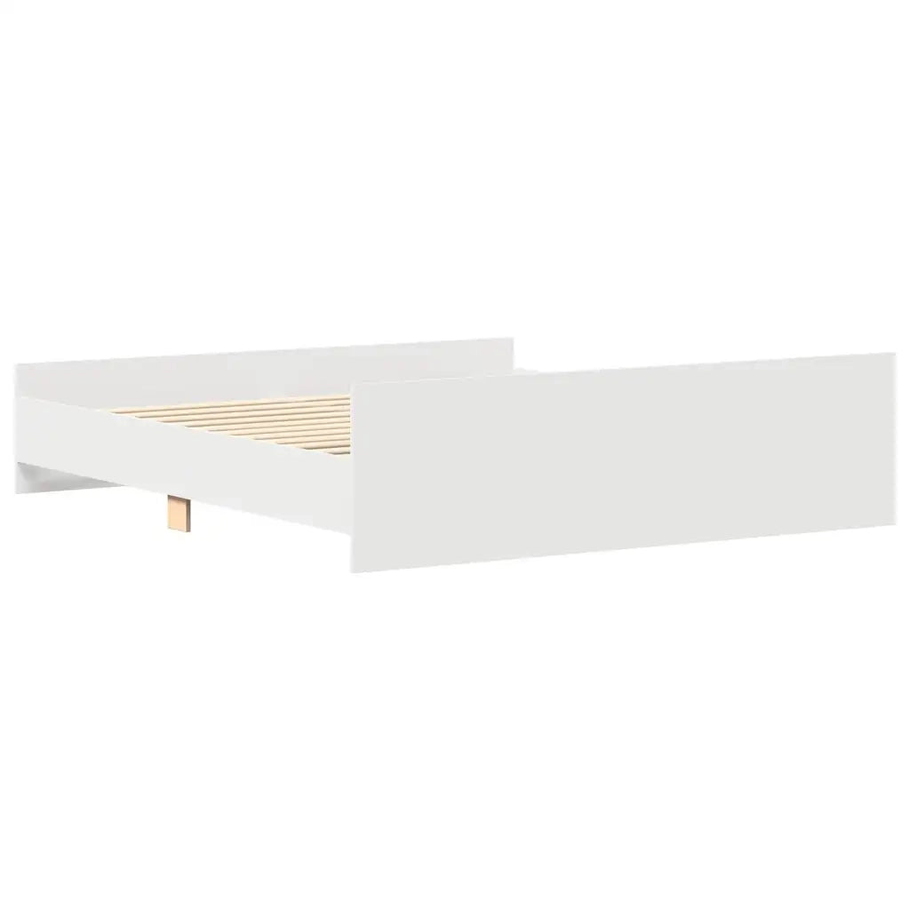 Giroletto con Testiera e Pediera Bianco 200x200 cm