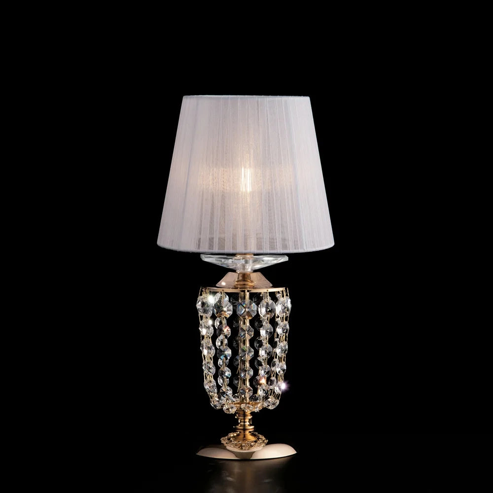 Lumetto Classico Mozart Metallo E Cristallo Oro 1 Luce E14