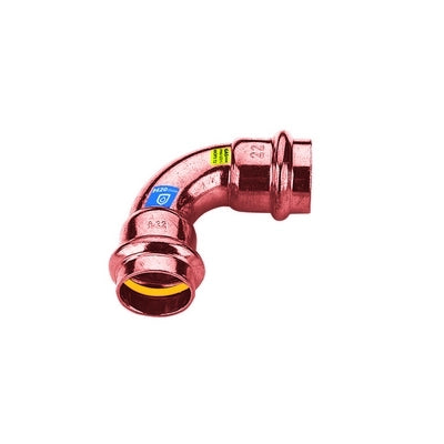 CURVA IN RAME A PRESSARE  90  ° FF ACQUA/GAS- Diam. 35- FRABO- pezzi 1