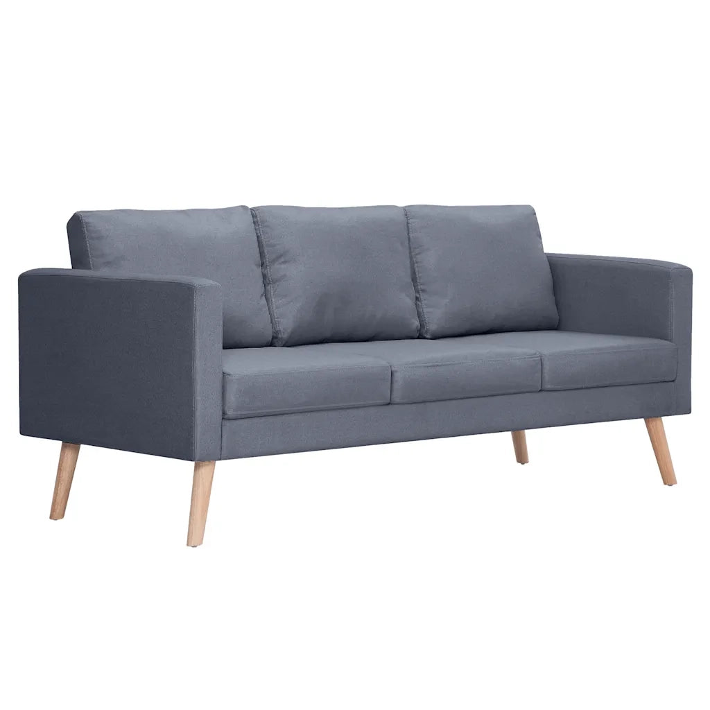 Divano a 3 Posti-Sofa 3 Posti in Tessuto Grigio Scuro 915518