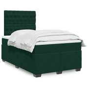 Giroletto a Molle con Materasso Verde Scuro 120x190 cm Velluto 3290867