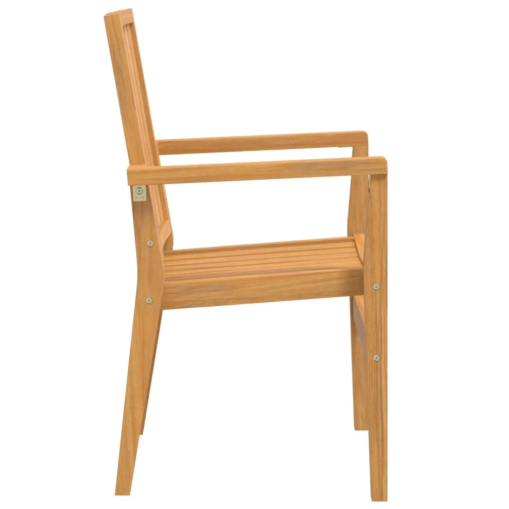 Sedie da Giardino Impilabili 8 pz 56,5x57,5x91 cm Massello Teak 3157903