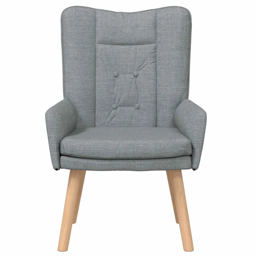 Poltrona-Divano Sedia-Poltroncina Grigio chiaro 63 x 67 x 94 cm Tessuto e compensato