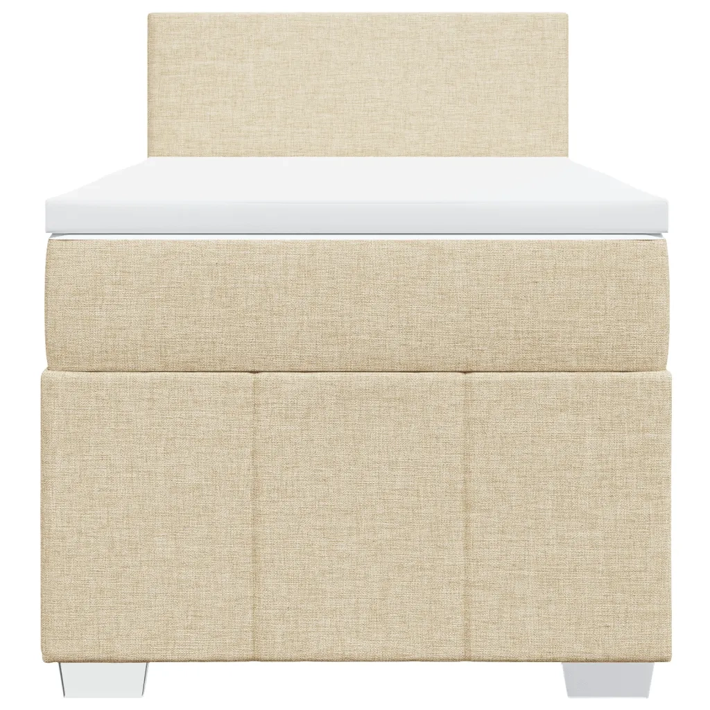 Giroletto a Molle con Materasso Crema 90x200 cm inTessuto