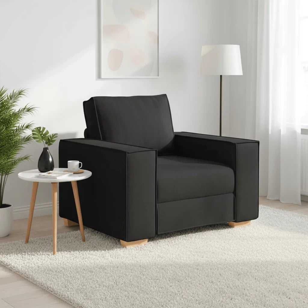 Poltrona Divano Nero 100x78x84 cm Tessuto 4104962