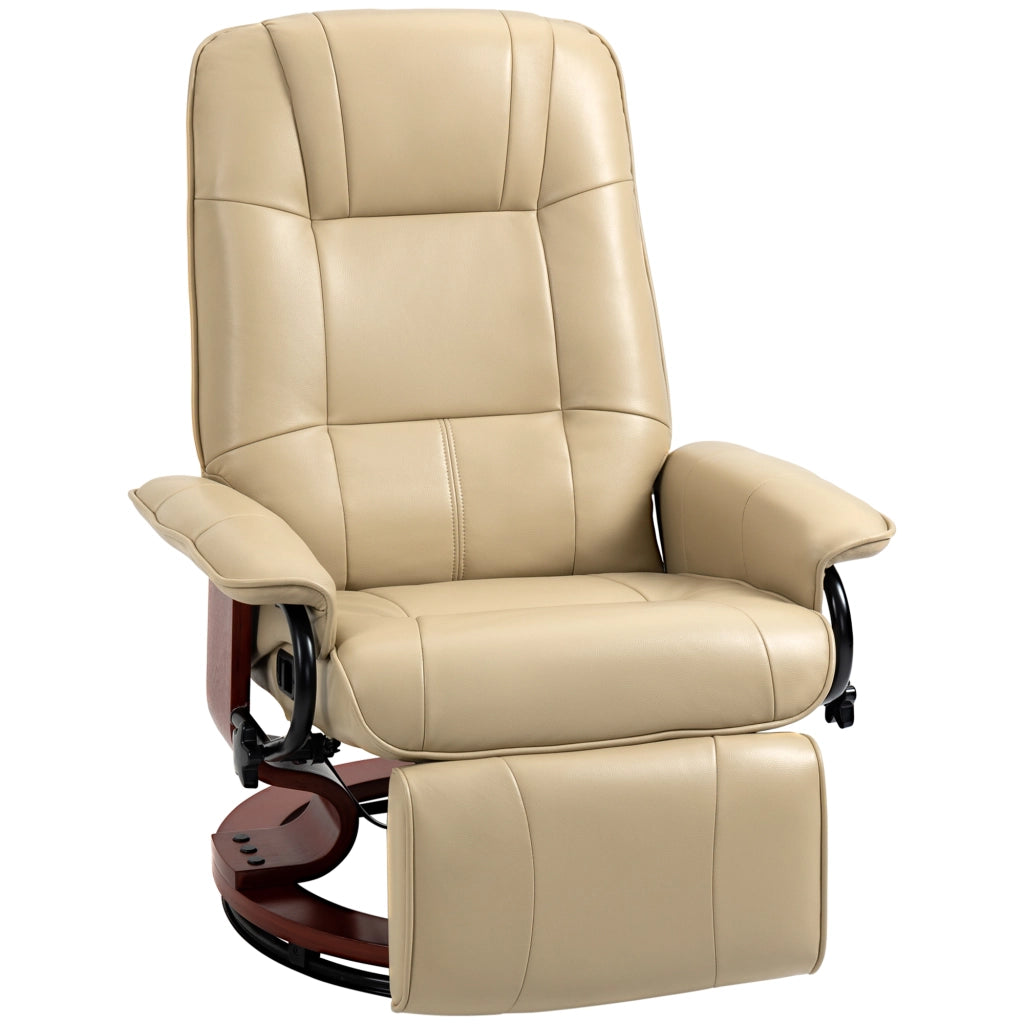Poltrona Relax Reclinabile Massaggiante Elettrica ¨C Minimal ¨C Similpelle Creme 78x87x100 cm