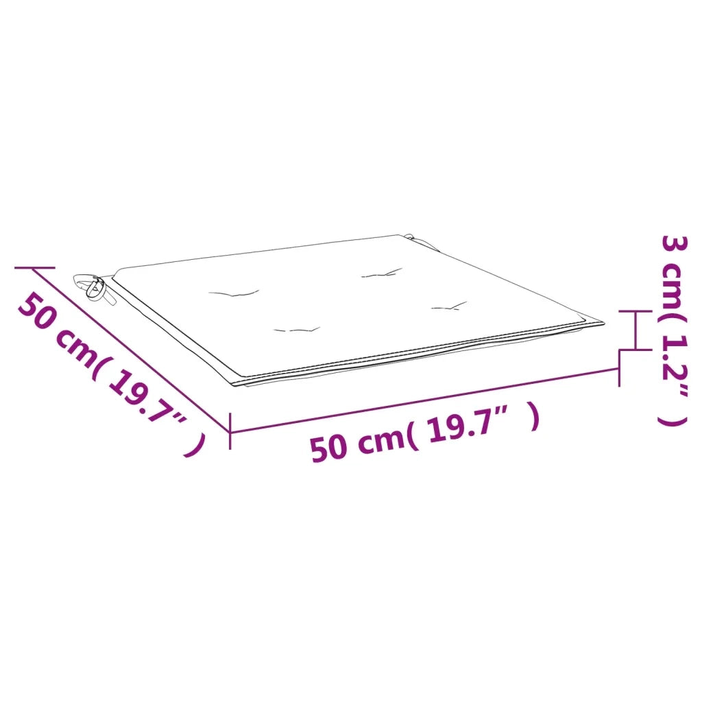 Cuscini per Sedia 6 pz Rossi 50x50x4 cm in Tessuto Oxford 314051