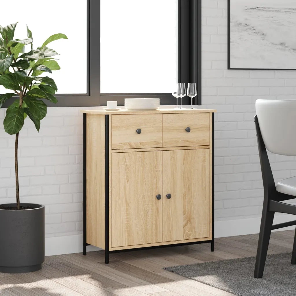 Credenza-Buffet-Armadio da cucina Rovere Sonoma 70x30x80 cm in Legno Multistrato 732447