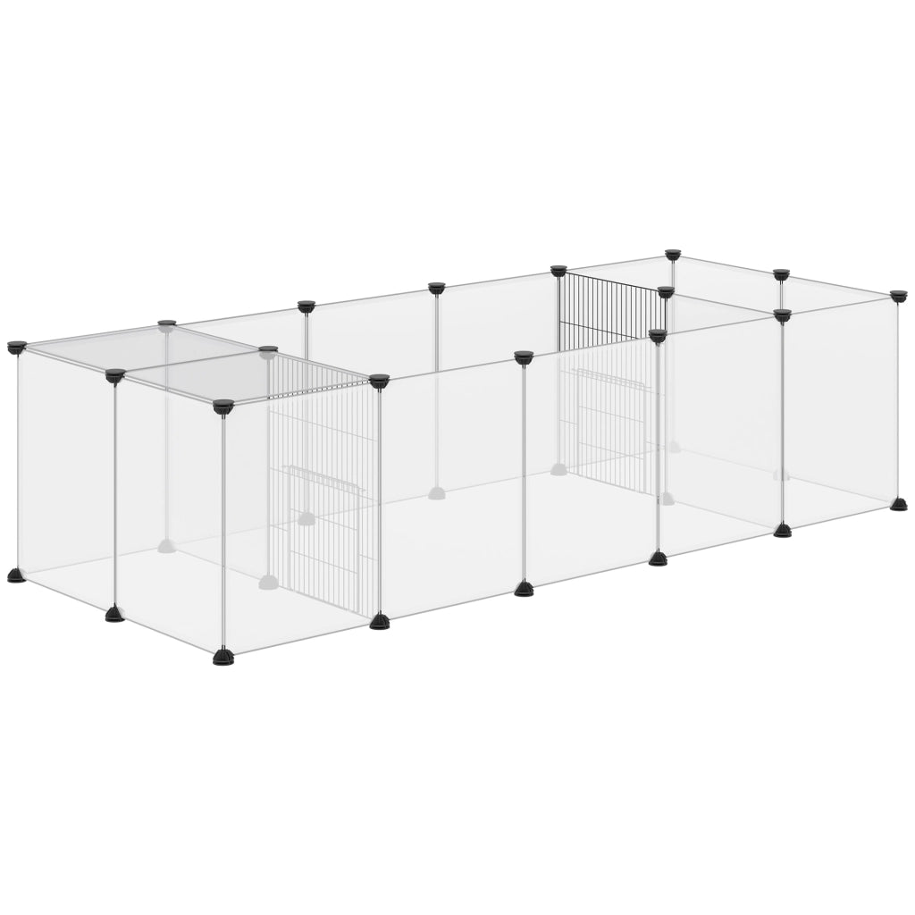 Recinto modulare per piccoli animali 20 pannelli ¨C Xylo ¨C 175x70x45 cm bianco