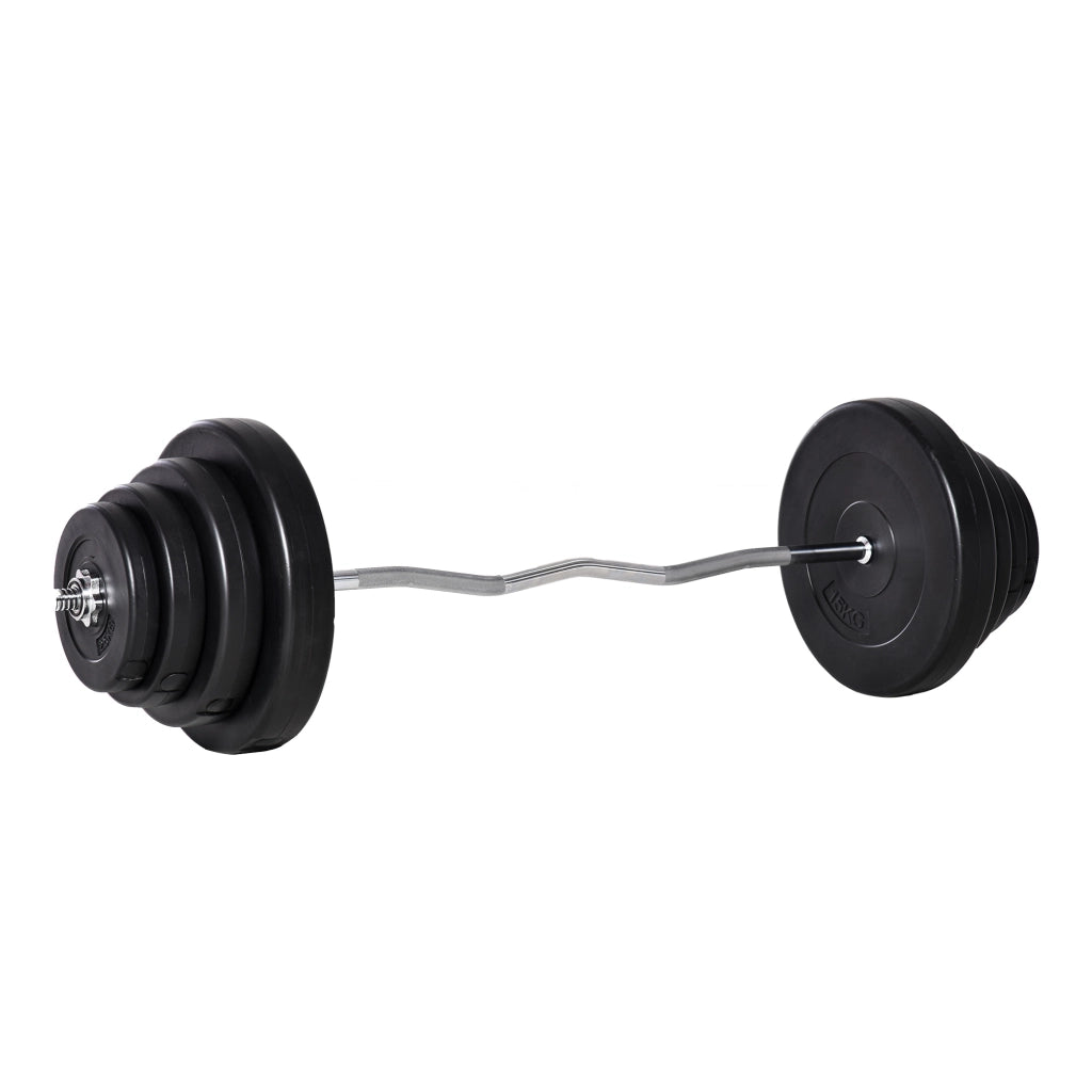 Set Bilanciere e Dischi 70 kg ¨C zephmum ¨C Nero, Acciaio e Plastica