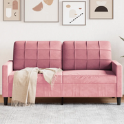 Divano a 2 Posti-Sofa 2 Posti Rosa 140 cm in Velluto 499142