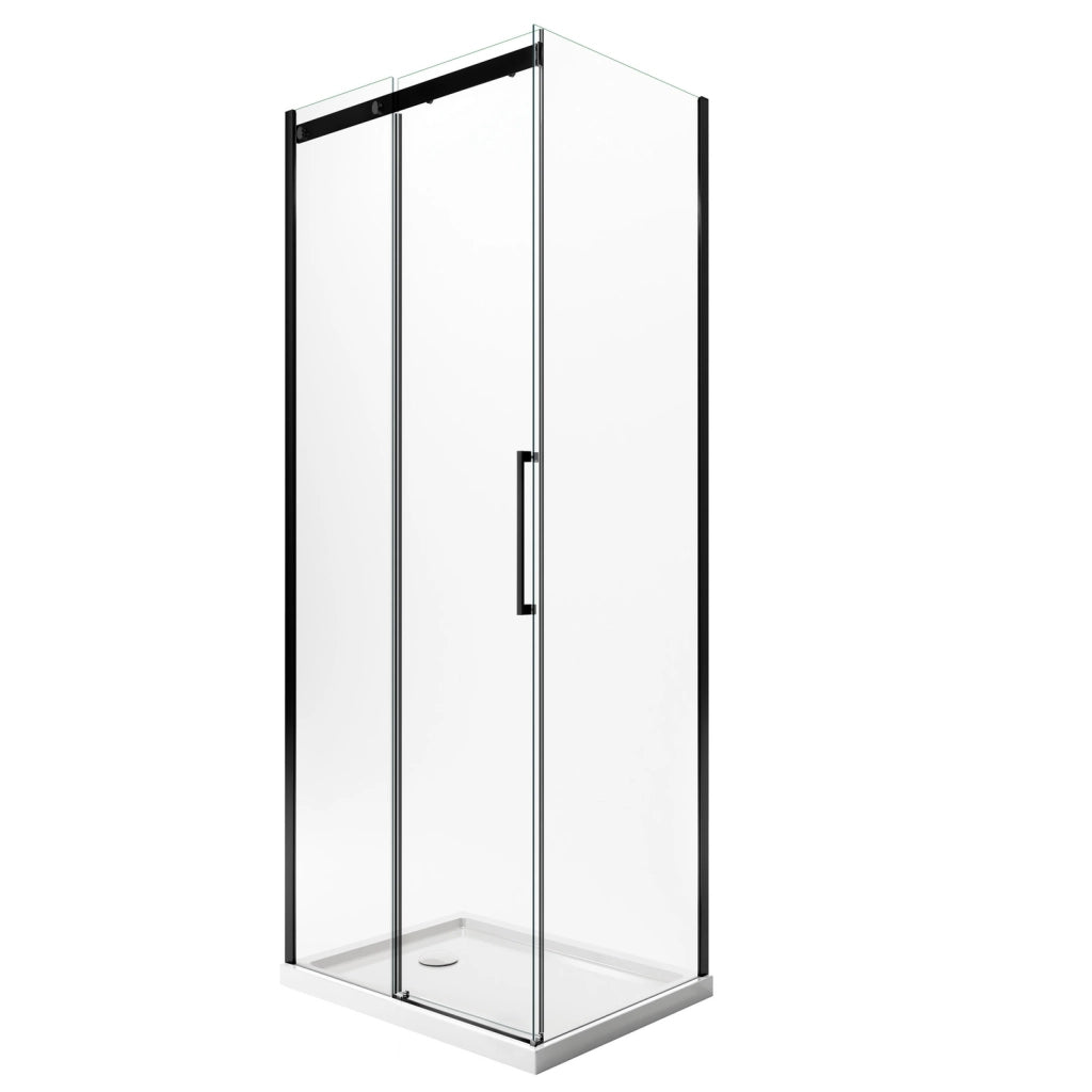 Box Doccia 90x130 CM 198 CM Vetro Trasparente 8 MM Versione Sinistra con EasyClean mod. Prime Bla Duo 1 Anta