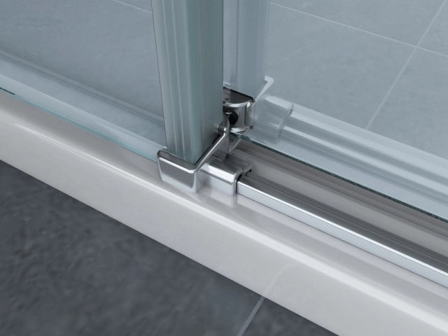 Box doccia tre lati scorrevole 8mm trasparente h.195 FLUIDA TRIO 70x90x70 cm,Flacone anticalcare incluso