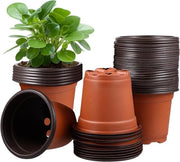 50 vasi di coltura in plastica 12 cm per piante, piantine, semi adattivi per uso interno ed esterno, giardino, stanza, serra