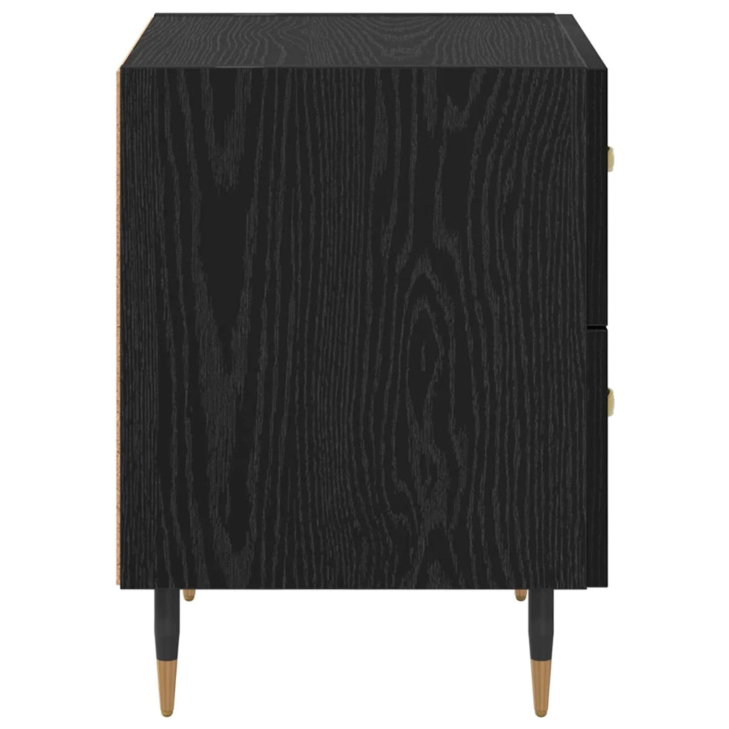 Armadio da Notte 2 pcs Rovere Nero 40 x 35 x 47,5 cm 881982