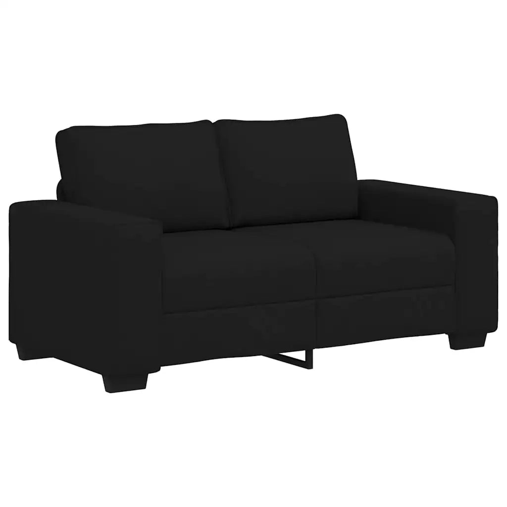 Set di Divani 3 pz con Cuscini Nero in Tessuto 3324651