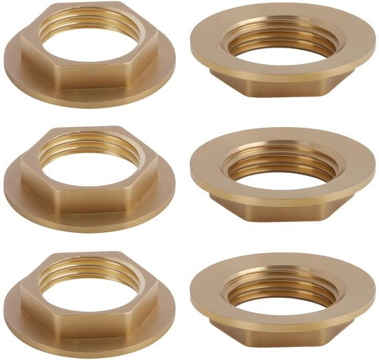 Mozzetti di sicurezza 6 pezzi - Flangia a 6 facce - Acciaio - G1/2 filo interno - Resistente alla corrosione - Facili da installare - Viti di sicurezza