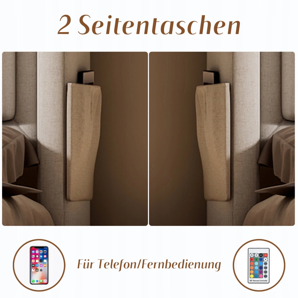 Letto singolo imbottito 90x200 - Xylo - Beige con materasso incluso