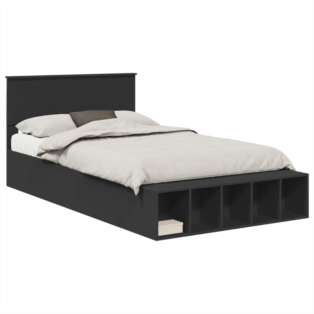 Struttura del letto Nero 135 x 190 cm Legno multistrato 3408376