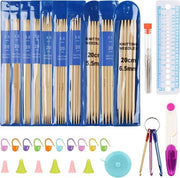 Set di spilli di bambù per iniziare - Spilli a punta doppia - 50 pezzi - 20 cm - Bambù