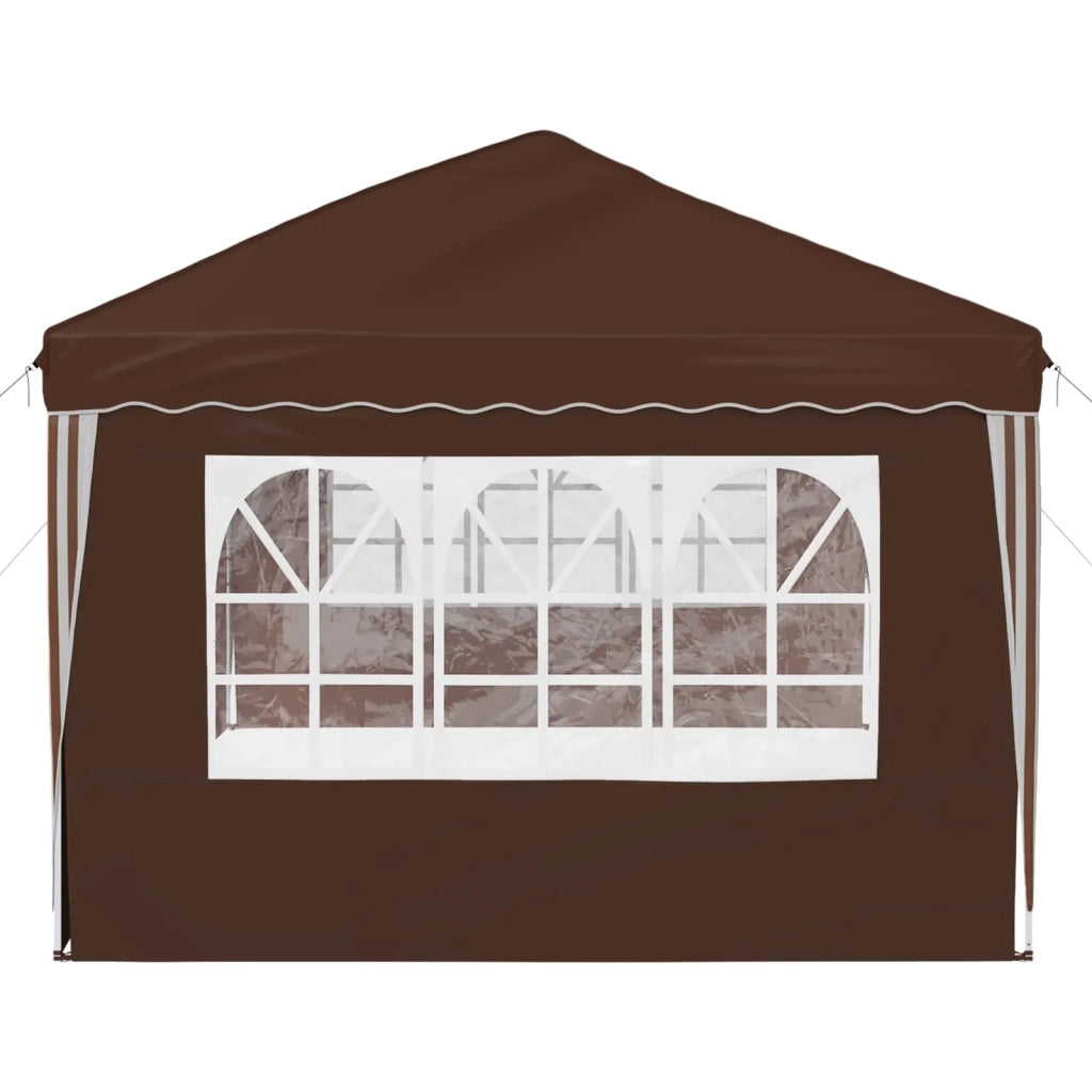 Tenda per feste a pop-up-Gazebo 575 x 289 x 245 cm Marrone