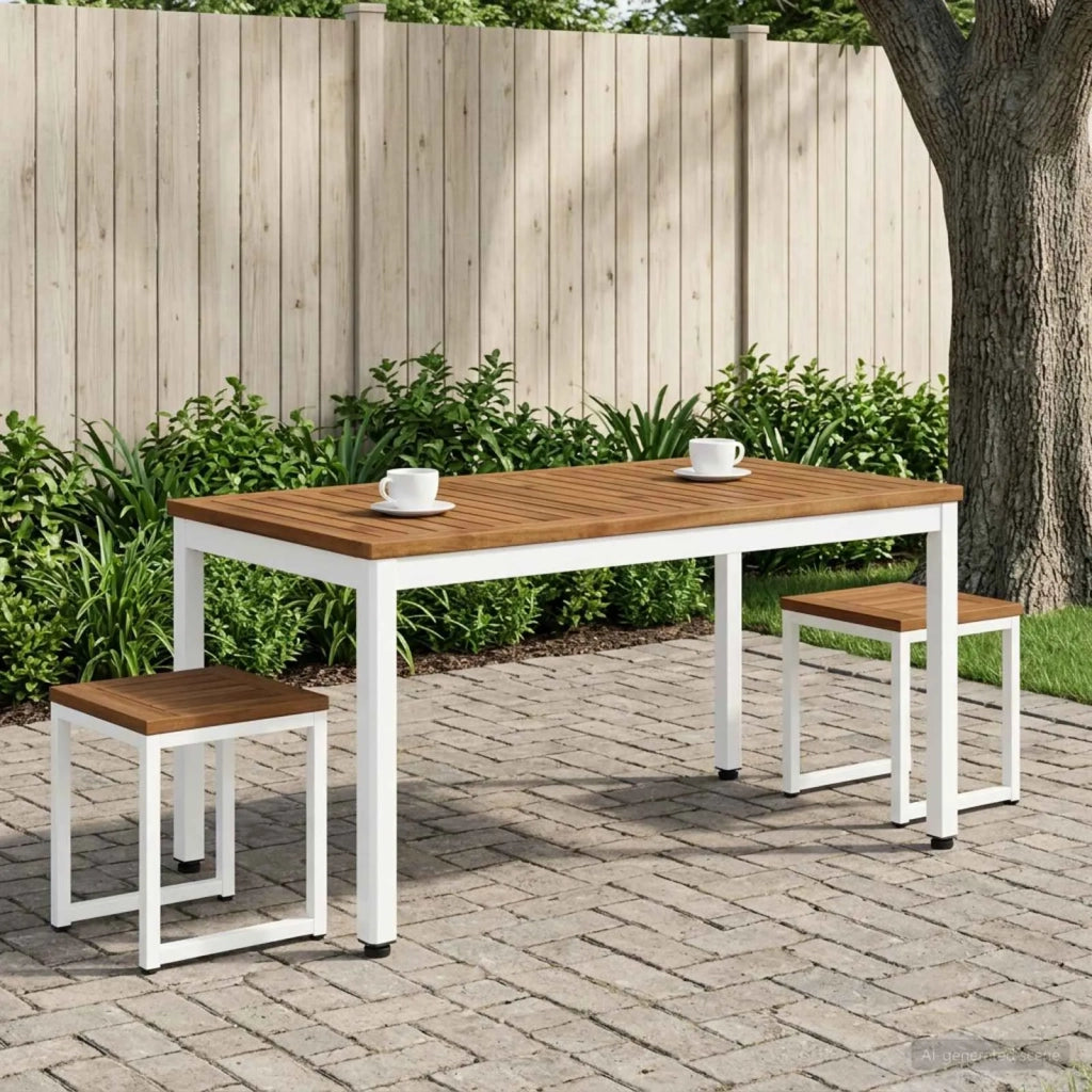 Tavolino da salotto Naturale e Bianco 50 x 100,5 x 45 cm 901284
