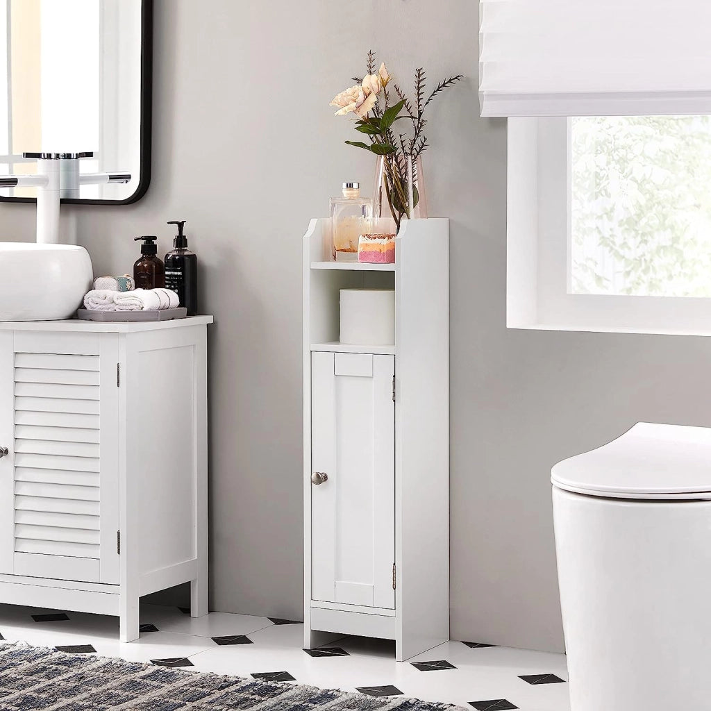 Mobiletto da bagno VALORA, bianco - Organizza asciugamani e accessori BBC310W01