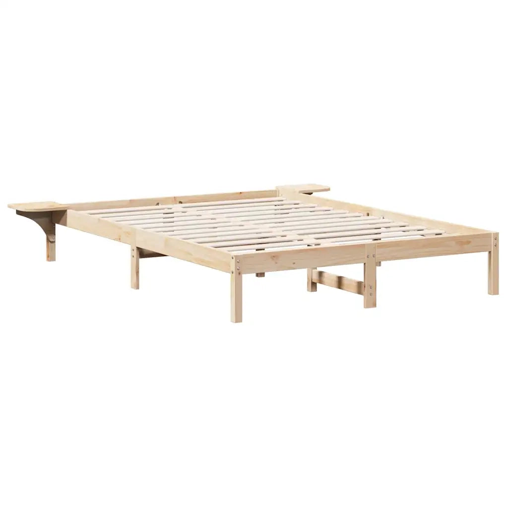 Struttura del letto-Giroletto Naturale 150 x 200 cm Pino massello 688026