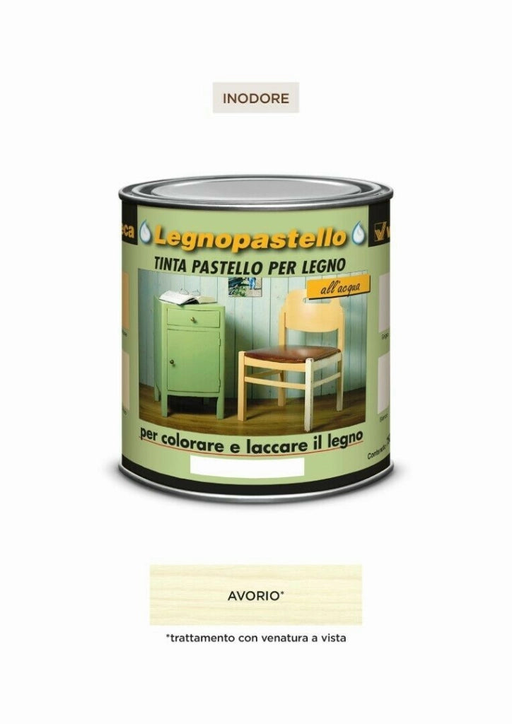 Legnopastello Tinta Ml 250 Avorio - Veleca