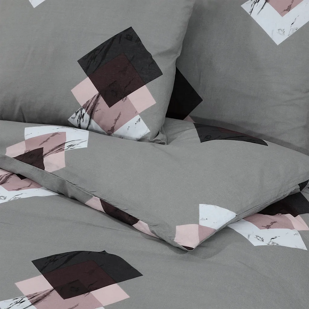 Set Copripiumino Grigio 140x200 cm in Cotone CFW1661857